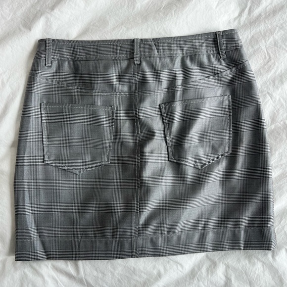 GANNI plaid mini skirt with rhinestone trim - Picture 2 of 6